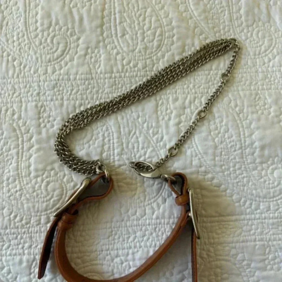 st .john leather chain belt